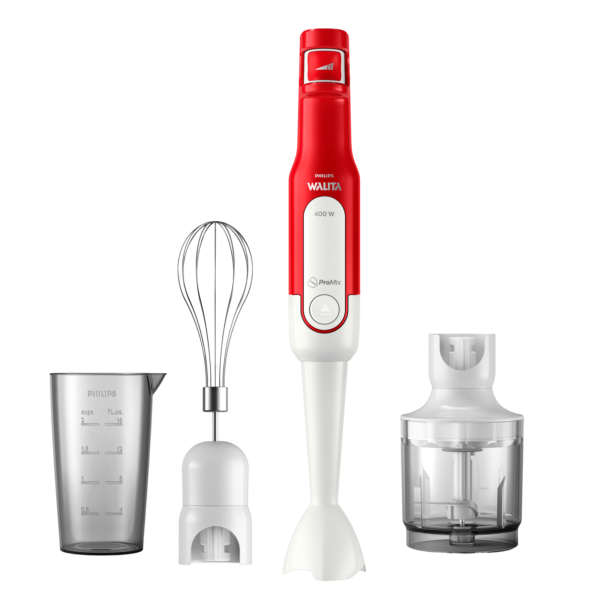 Mixer Pro Mix Philips Walita Branco e Vermelho 400W - RI2622