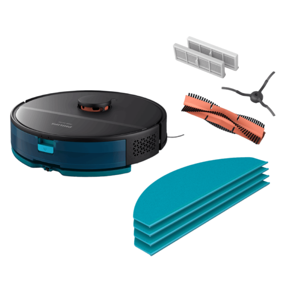 Aspirador de Pó Robô Série 3000 + Kit Mops Lavaveis + Kit de Substituição