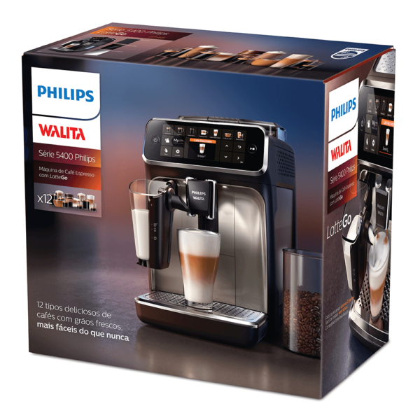Cafeteira Espresso Superautomática LatteGo Elite Série 5400 Philips Walita Preta 1400W - EP5441 - Image 5