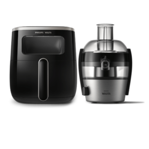 Fritadeira Airfryer Com Visor + Centrífuga Juicer Philips Walita Inox