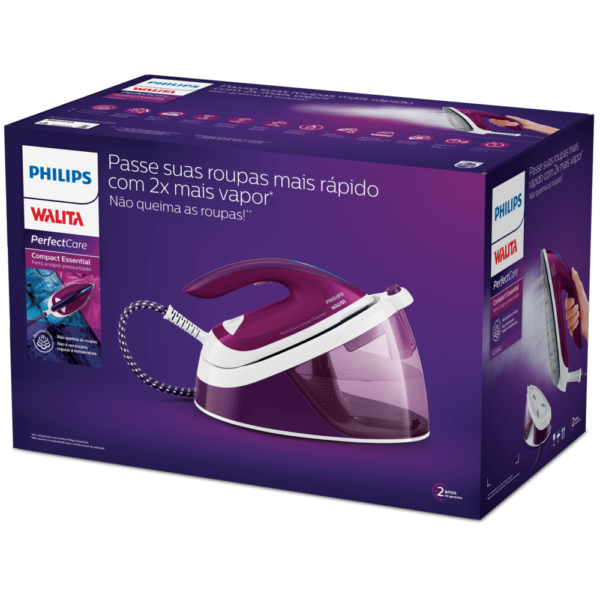 Ferro de Passar PerfectCare Compact Essential Philips Walita Rosa 2000W - GC6842 - Image 5