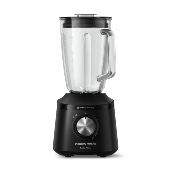 Liquidificador Série 3000 Turbo Jarra de Vidro Preto Philips Walita 700W - HR2272