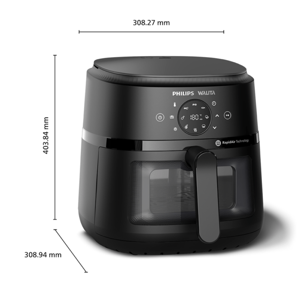 Fritadeira Airfryer Digital Série 2000 XL Philips Walita Preta 1700W - NA230 - Image 6