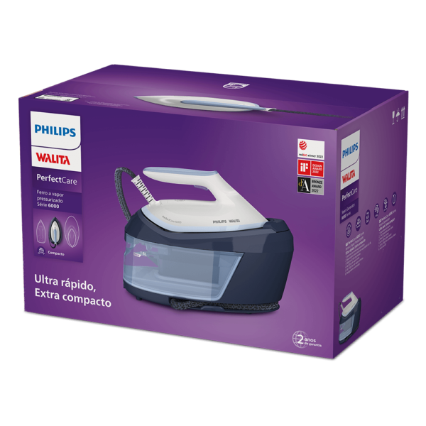 Ferro de Passar PerfectCare Série 6000 Philips Walita Azul - PSG6026 - Image 6