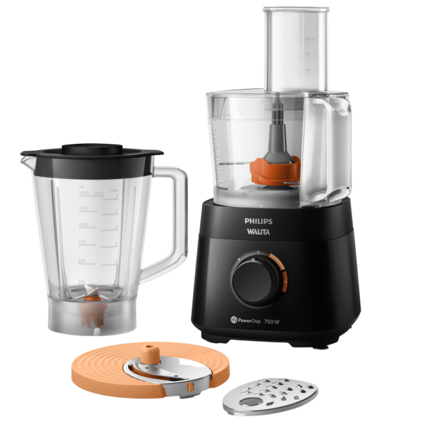 Multiprocessador PowerChop 750 Philips Walita Preto 750W + 4 acessórios inclusos - RI7301